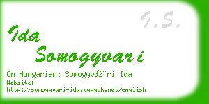 ida somogyvari business card